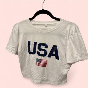 USA 🇺🇸 Graphic Tee Crop Top